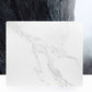 Glam Dinette Table Rectangle Stone Dining Room Table in White