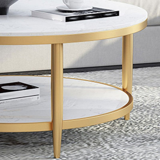 4 Legs 1 Single Coffee Table Modern Marble Round Cocktail Table Clearhalo 'Coffee & Accent Tables' 'Coffee Tables' 'coffee_tables' 'furn' 'furn_coffee_tables' 'Furniture' 'furniture_coffee_tables' 'Living Room Furniture' 1200x1200_f47478e9-d475-4755-a158-6231d378427b