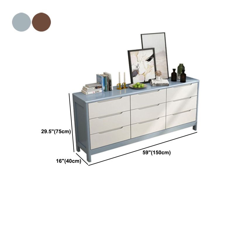 Eigentijdse matte afwerking opbergkast slaapkamer massief houten dressoir