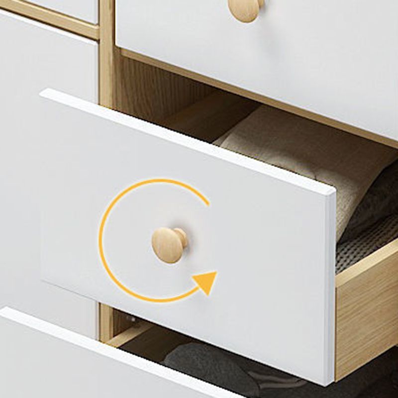 Cofre de acento de rectángulo resistente al agua cofre de madera contemporánea con cajones