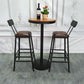 Tavolo da bar in legno massiccio industriale set 1/2/3 pezzi Tavolino con sgabelli alti
