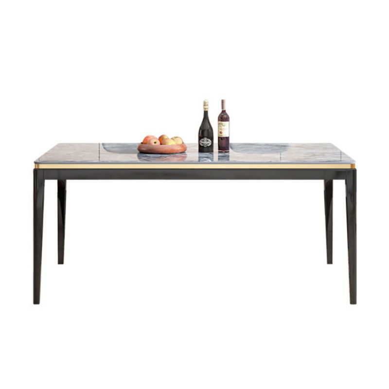 Medieval Modern Sintered Stone Dining Table Rectangle Kitchen Table with 4 Legs Clearhalo 'Dining Tables & Seating' 'Dining Tables' 'dining_table' 'furn' 'furn_dining_table' 'Furniture' 'furniture_dining_table' 'Kitchen & Dining Furniture' 'kitchen' 'kitchen_dining_table' 1200x1200_f474ceac-ce5a-4775-9719-ca9e75275f13