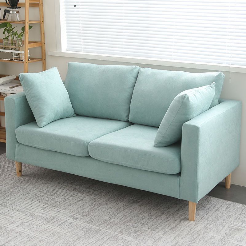 Slipbezogener Stoffsofa Skandinavischer Quadratarm Lose Rückensofa