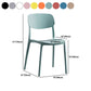 Plastic Dining Chair Open Back Dining Side Furniture in Matte Finish for Home Clearhalo 'Dining Chairs' 'Dining Tables & Seating' 'dining_chair' 'furn' 'furn_dining_chair' 'Furniture' 'Kitchen & Dining Furniture' 1200x1200_f4756755-2082-4d80-b7e4-65cb9d1e7833