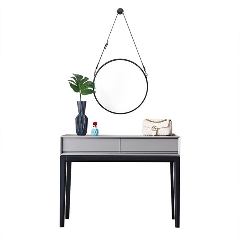 Modern Wooden Mirror Bedroom With Drawer Standing Vanity Dressing Table