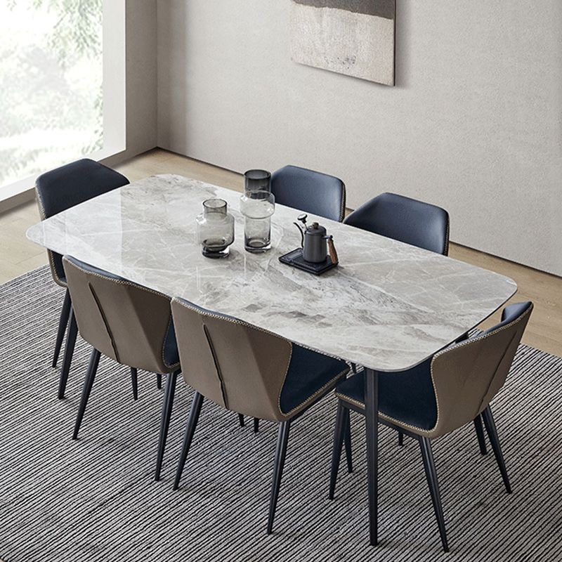 Contemporary 1/4/5/7 Pieces Dining Set Rectangle Sintered Stone Dining Room Set Clearhalo 'Dining Room Sets' 'Dining Tables & Seating' 'dining_room_set' 'furn' 'furn_dining_room_set' 'Furniture' 'furniture_dining_room_set' 'Kitchen & Dining Furniture' 'kitchen&dining_furn' 'kitchen' 1200x1200_f4758242-0279-4f1d-b65a-93b88e8052f6