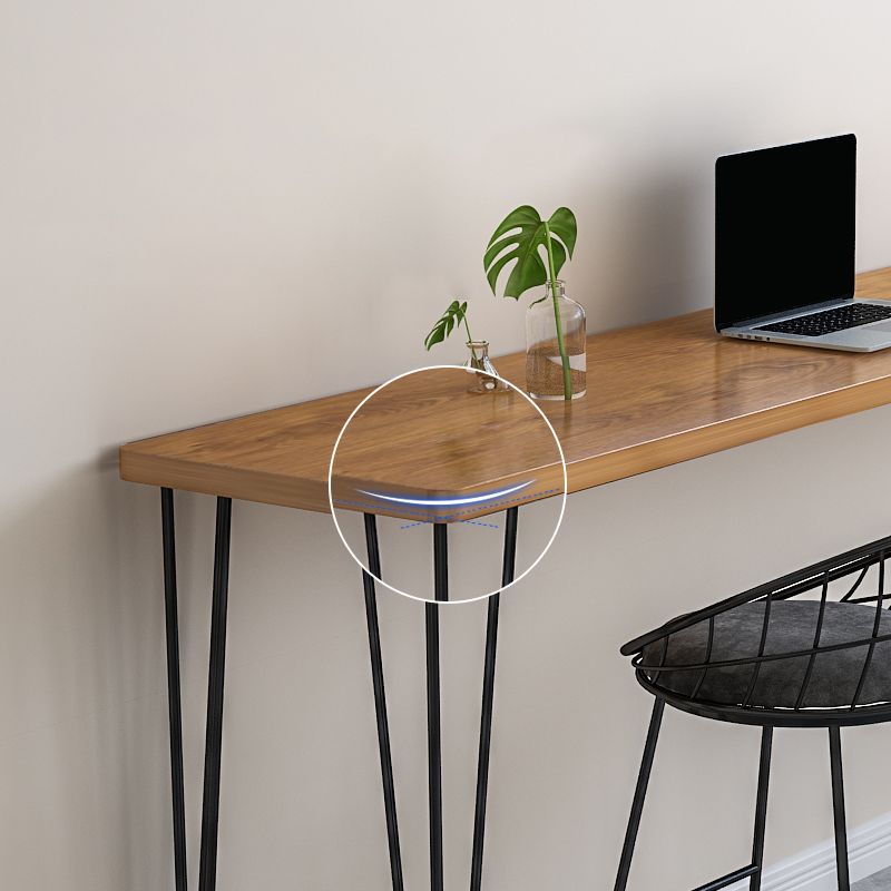 Modern Wood Rectangle Bar Table Metal Legs for Milk Tea Shop Clearhalo 'Bar Furniture' 'Bar Tables' 'bar_tables' 'furn' 'furn_bar_tables' 'Furniture' 'Kitchen & Dining Furniture' 1200x1200_f477796e-68b3-4c1c-b209-b3a22c1b0dc9