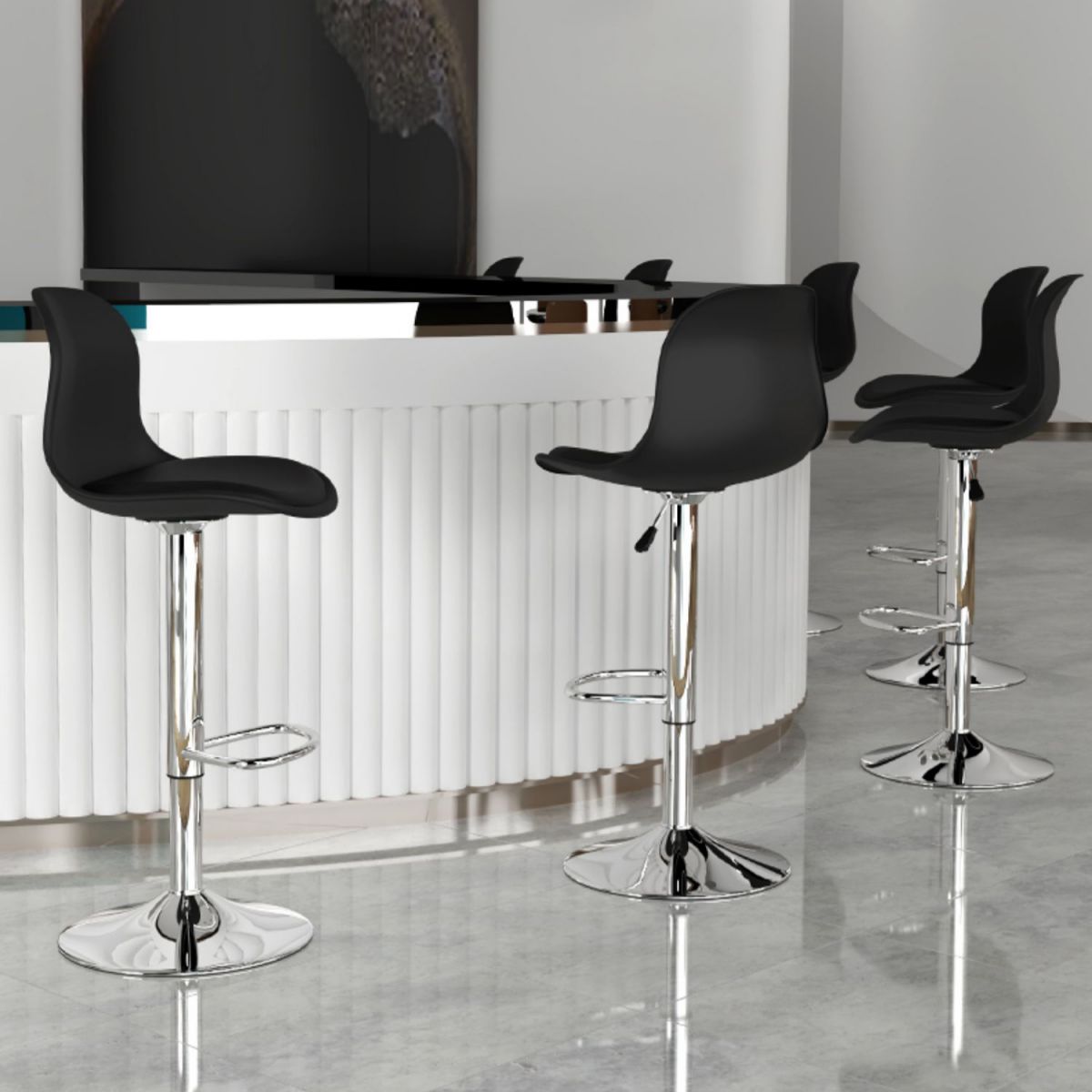 Indoor Swivel Bar Stools Folding with Metal Legs Counter Stool Clearhalo 'Bar Furniture' 'Bar Stools' 'bar_stools' 'furn' 'furn_bar_stools' 'Furniture' 'Kitchen & Dining Furniture' 1200x1200_f477b0f6-8a54-4cca-82a0-f0d5a3dab8fd