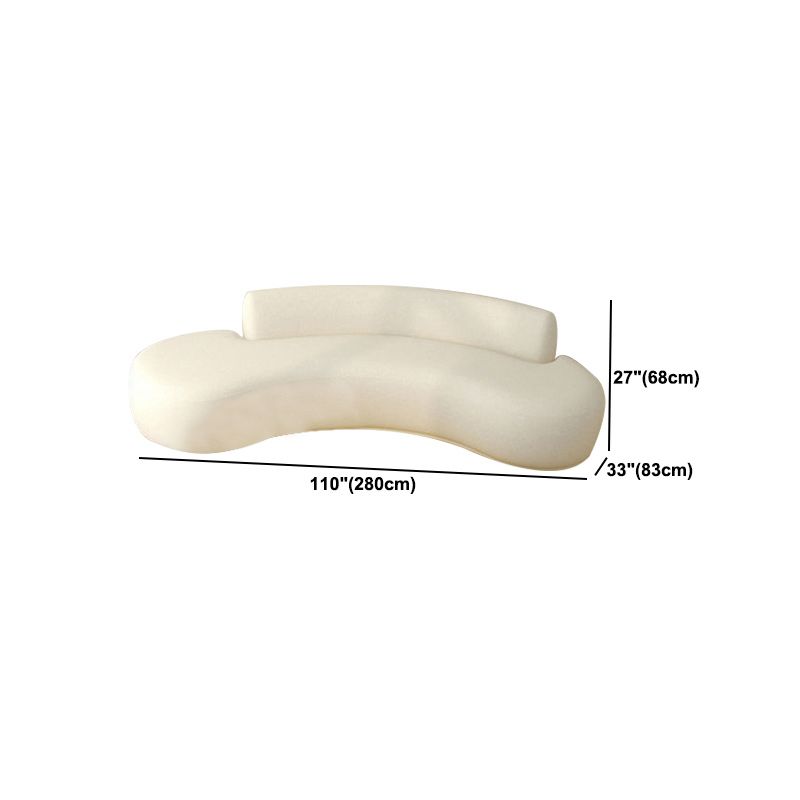 Noordse moderne gebogen bank met close back Modern Living Room armloze bank