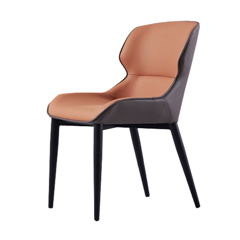 Modern Armless Dining Chairs Faux Leather Wingback Dining Side Chair Clearhalo 'Dining Chairs' 'Dining Tables & Seating' 'dining_chair' 'furn' 'furn_dining_chair' 'Furniture' 'Kitchen & Dining Furniture' 1200x1200_f4798291-e0aa-495b-bbc1-40491328e763