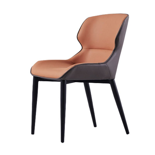 Modern Armless Dining Chairs Faux Leather Wingback Dining Side Chair Clearhalo 'Dining Chairs' 'Dining Tables & Seating' 'dining_chair' 'furn' 'furn_dining_chair' 'Furniture' 'Kitchen & Dining Furniture' 1200x1200_f4798291-e0aa-495b-bbc1-40491328e763