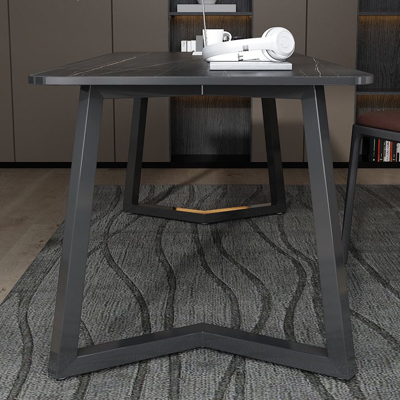 Rectangular Shaped Office Table Stone Writing Desk in Grey/White/Black Clearhalo 'furn' 'furn_office_desk' 'Furniture' 'Office Desks' 'Office Furniture' 'office_desk' 1200x1200_f4798db4-3172-4c14-b45d-87553d0b17e2