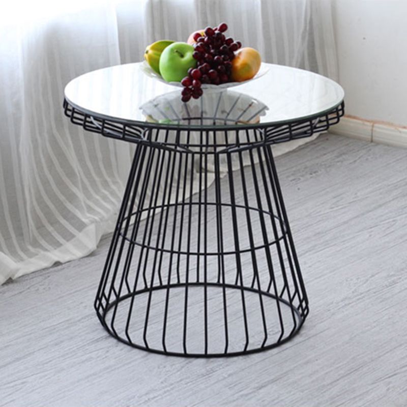 Mesa redonda de vidrio de estilo moderno dié Dia de 19.7 pulgadas