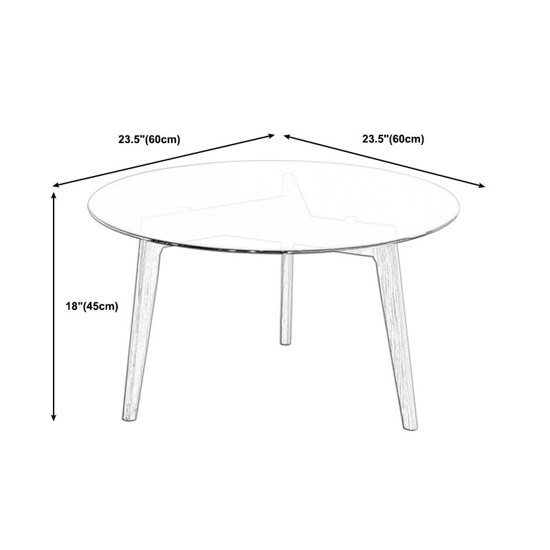 Round Clear Glass Coffee Table Nordic 3 Legs Coffee Cocktail Table Clearhalo 'Coffee & Accent Tables' 'Coffee Tables' 'coffee_tables' 'furn' 'furn_coffee_tables' 'Furniture' 'Living Room Furniture' 1200x1200_f47b3881-491e-4c37-8363-0765eb0264da