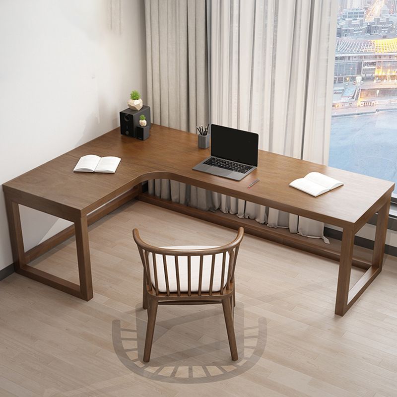 Modern Solid Wood Corner Writing Desk Sled Base 29.53-inch Tall Office Desk Clearhalo 'furn' 'furn_office_desk' 'Furniture' 'Office Desks' 'Office Furniture' 'office_desk' 1200x1200_f47c7bfe-04f3-4f06-a2ac-d22e3435d151