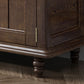 Support multimédia TV antique, console TV en frêne avec tiroirs pour salon