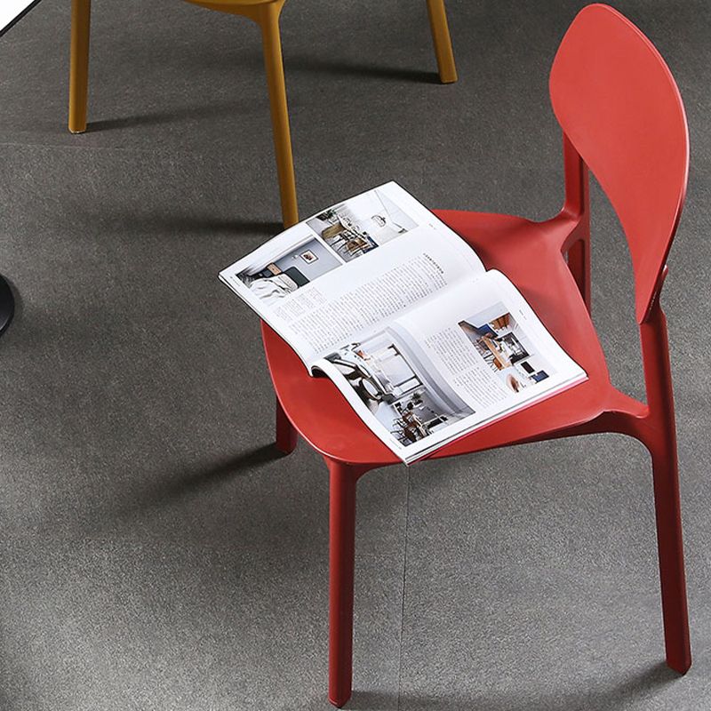 Plastic Armless Dining Chairs Scandinavian Open Back Dining Side Chair Clearhalo 'Dining Chairs' 'Dining Tables & Seating' 'dining_chair' 'furn' 'furn_dining_chair' 'Furniture' 'Kitchen & Dining Furniture' 1200x1200_f47cf929-de8a-4a29-b02a-33da7893d5d0