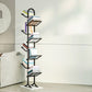 Contemporary Etagere Bookcase Open Back Metal Bookshelf with Shelves