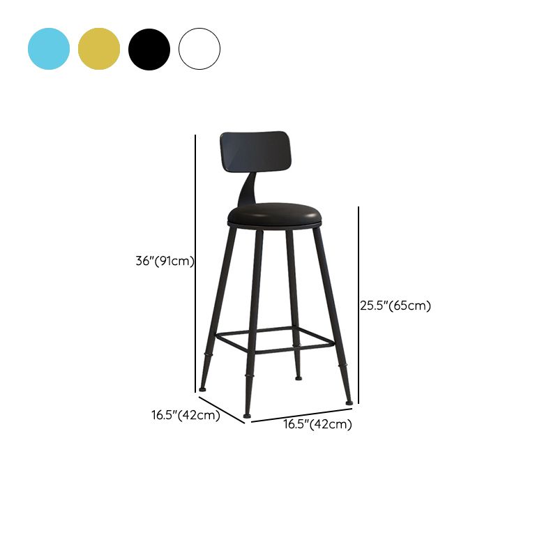 Industrial Iron Bar Stool Bar Height Armless Stool with Cushion Clearhalo 'Bar Furniture' 'Bar Stools' 'bar_stools' 'furn' 'furn_bar_stools' 'Furniture' 'Kitchen & Dining Furniture' 1200x1200_f47e42bc-6eee-410a-98b7-c4396d0dde01