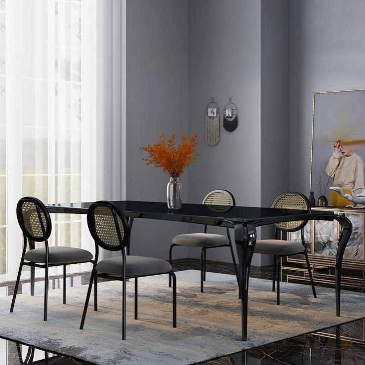 Upholstered Armless Dining Chairs Open Back Side Chair with Metal Legs Clearhalo ' kitchen&dining_furn' 'Dining Chairs' 'Dining Tables & Seating' 'dining_chair' 'furn' 'furn_dining_chair' 'Furniture' 'furniture_dining_chair' 'Kitchen & Dining Furniture' 'kitchen' 1200x1200_f47ea54c-1eb7-4dd7-ae9e-b6da30d06140