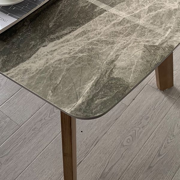 Contemporary Sintered Stone Dining Table Rectangle Shape Dining Table with 4 Legs Table Clearhalo ' dining_table' 'Dining Tables & Seating' 'Dining Tables' 'furn' 'furn_dining_table' 'Furniture' 'furniture_dining_table' 'Kitchen & Dining Furniture' 'kitchen&dining_furn' 'kitchen' 'kitchen_dining_table' 1200x1200_f47f1fcb-a819-4f8c-91df-a6ac6eba6dd5
