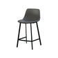 Contemporary Mental Leather Bar Stools Indoor Barstool with Iron Legs and Low Back Clearhalo 'Bar Furniture' 'Bar Stools' 'bar_stools' 'furn' 'furn_bar_stools' 'furniture_bar_stools' 'Kitchen & Dining Furniture' 'kitchen&dining_furn' 'kitchen' 'kitchen_furn' Furniture' 1200x1200_f47f5752-6802-4316-950d-b9a1d55d861b