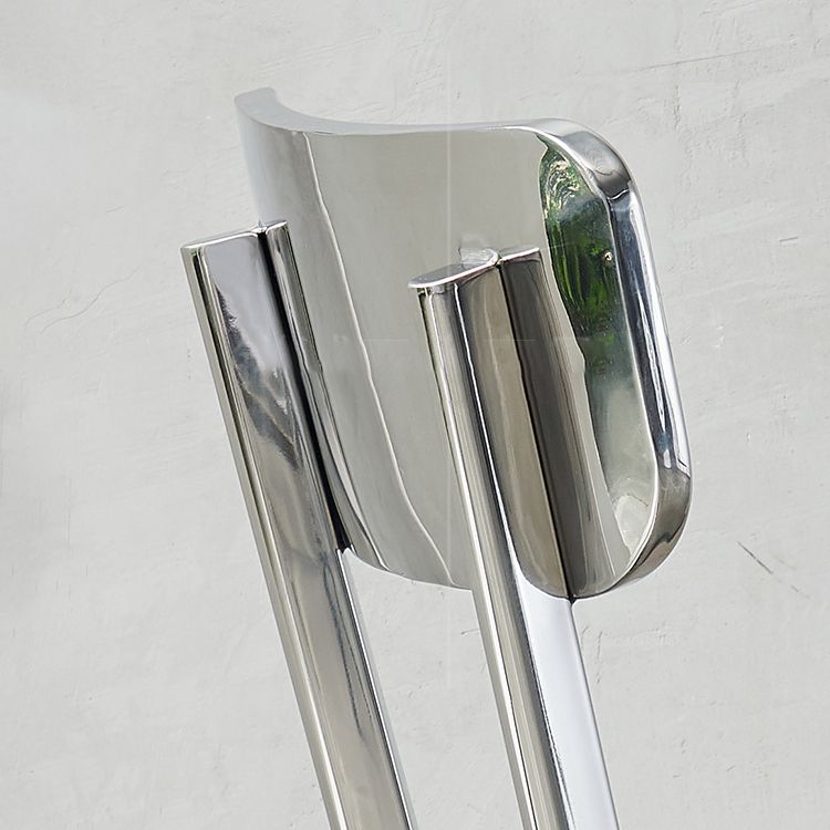 Tabouret de style de style industriel Silver Metal Barstol pour le salon