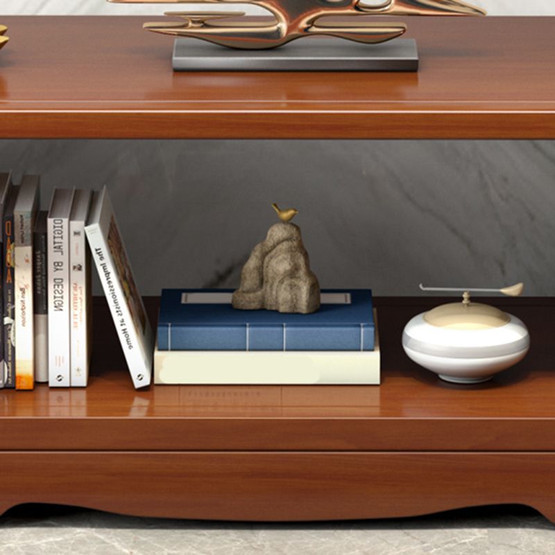 Scandinavian Rubber Wood Media Console Open Shelving TV Stand with Drawers Clearhalo 'furn' 'furn_tv_stands_entertainment_centers' 'Furniture' 'Living Room Furniture' 'TV Stands & Entertainment Centers' 'TV Stands & Media Storage Furniture' 'tv_stands_entertainment_centers' 1200x1200_f47f6c09-d158-4131-b193-6279022b09fb