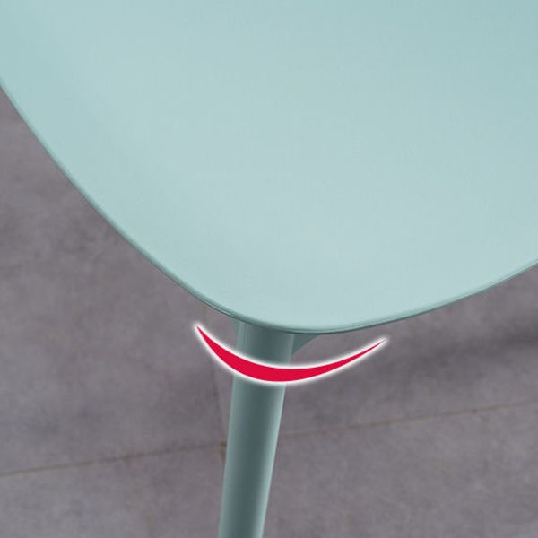 プラスチックダイニングアームレスキッチンチェアオープンバックダイニングサイドチェア