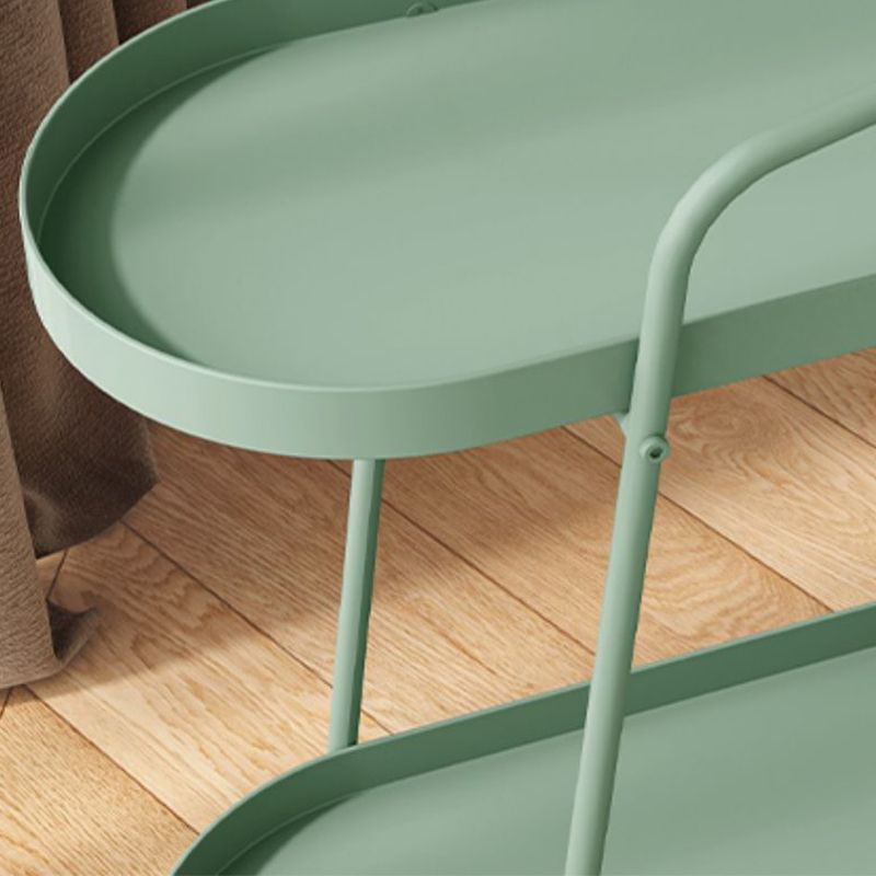 25.19" Tall Metal Side Table Oval 4 Legs Sofa Side Accent Table Clearhalo 'Coffee & Accent Tables' 'End & Side Tables' 'end_side_tables' 'furn' 'furn_end_side_tables' 'Furniture' 'Living Room Furniture' 1200x1200_f480c2c1-a940-4687-9af1-16b59c26f529