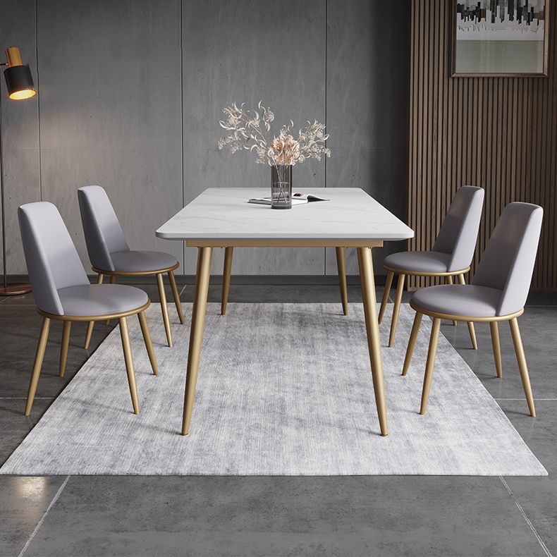 Glam Style Sintered Stone Dining Set 1/2/5/7 Pieces Dining Set for Dining Areas Clearhalo 'Dining Room Sets' 'Dining Tables & Seating' 'dining_room_set' 'furn' 'furn_dining_room_set' 'Furniture' 'furniture_dining_room_set' 'Kitchen & Dining Furniture' 1200x1200_f480dfb6-c9f9-420f-97ee-9250d4fcae1d