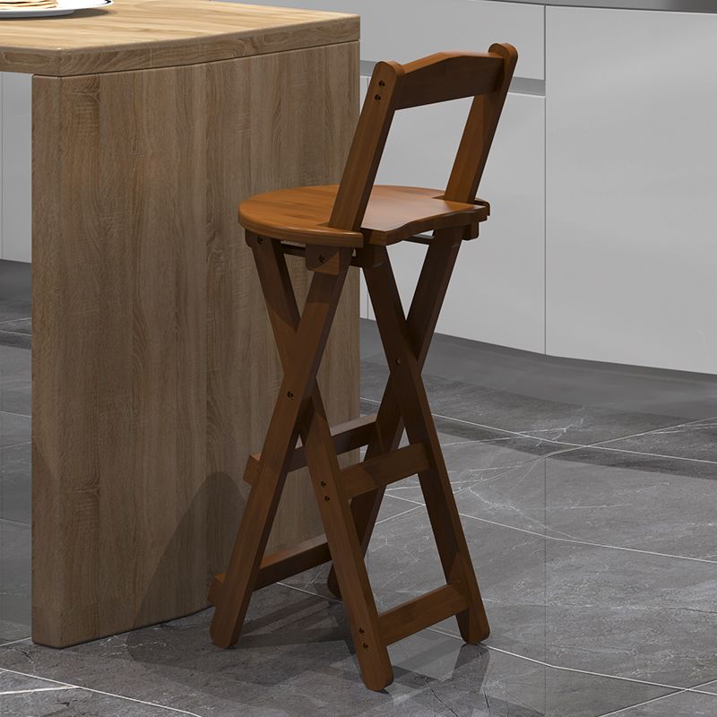 Solid Wood Folding Bar Stool Contemporary Indoor Barstool with Backrest Clearhalo 'Bar Furniture' 'Bar Stools' 'bar_stools' 'furn' 'furn_bar_stools' 'furniture_bar_stools' 'Kitchen & Dining Furniture' 'kitchen&dining_furn' 'kitchen' 'kitchen_furn' Furniture' 1200x1200_f4815500-9185-4a61-b23c-2c7a108c1f01