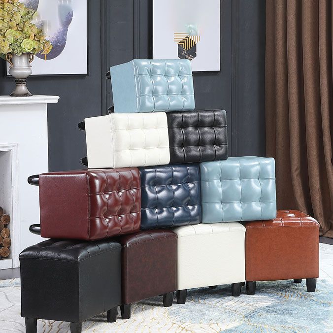 Fucile in pelle nera in pelle nera rettangolo colore puro standard interno