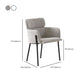 Kitchen Dining Arm Chair Contemporary Dining Chair with Black Metal Legs