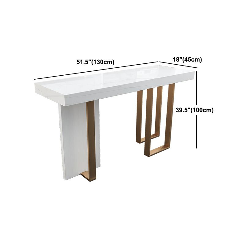 Ensemble de table de bar Glam 1/5 pièces, table de comptoir rectangulaire en pierre avec tabourets hauts pour balcon