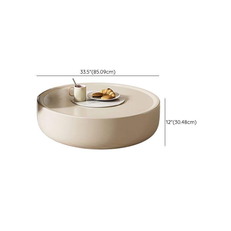 Zeitgenössischer runder weißer Cocktail Tabelle 1 Schubladen Drum Couchtisch Set