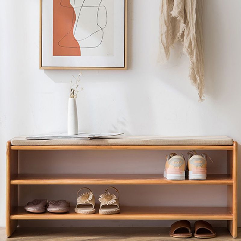 Modern Solid Color Bench with Storage Brown Rectangle Bench with Legs Clearhalo 'Benches' 'Chairs & Seating' 'furn' 'furn_benches' 'Furniture' 'Living Room Furniture' 1200x1200_f486129e-f945-4759-8fc0-7c622e210007