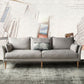 Charles of London Sofa moderne 3-zits stoffen stoffen bank met houten benen