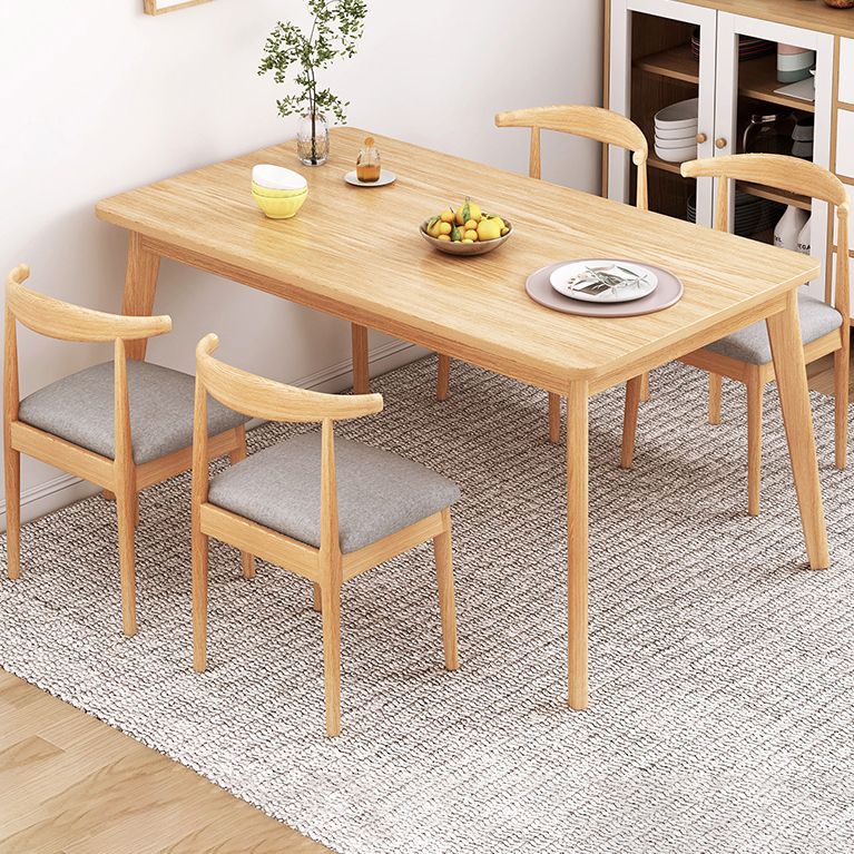 Minimalist Standard Kitchen Dining Set MDF Rectangle Shape Dining Set with 4 Legs Base Clearhalo 'Dining Room Sets' 'Dining Tables & Seating' 'dining_room_set' 'furn' 'furn_dining_room_set' 'Furniture' 'furniture_dining_room_set' 'Kitchen & Dining Furniture' 'kitchen&dining_furn' 'kitchen' 1200x1200_f4877f8e-aa5f-43a6-9d98-d38cae2f4e9d