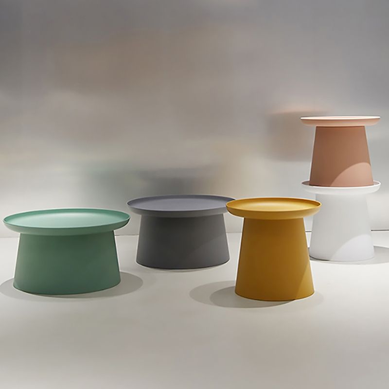 65/5000 Modern Style Wood/plastic Countertop Plastic Base Round Side Table