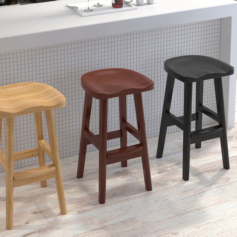 Contemporary Solid Wood Bar Stool Indoor Barstools with Wood Seat and Footrest Clearhalo 'Bar Furniture' 'Bar Stools' 'bar_stools' 'furn' 'furn_bar_stools' 'furniture_bar_stools' 'Kitchen & Dining Furniture' 'kitchen&dining_furn' 'kitchen' 'kitchen_furn' Furniture' 1200x1200_f4889d04-2761-45ed-83ac-e1cc8aef0902