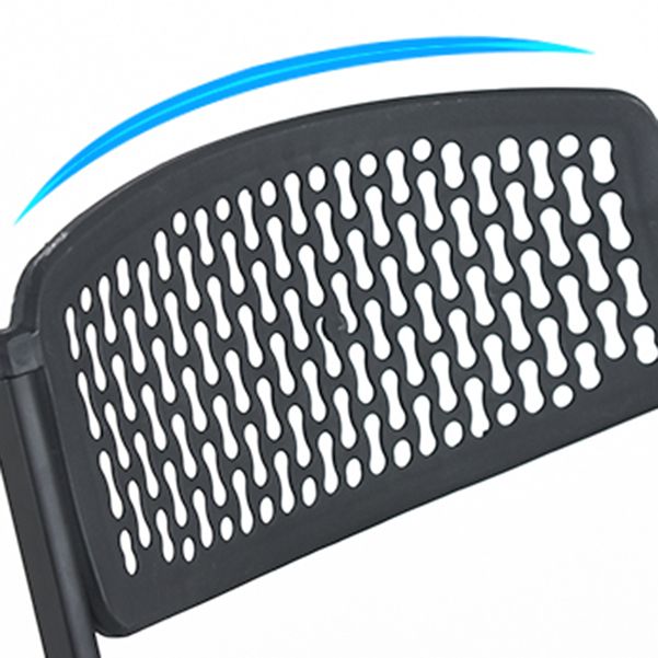 Sedia moderna per ufficio in plastica a braccia senza ruote back office sedia