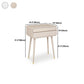 Contemporary Wooden Vanity Set with Stool for Living Room - 31.5" High