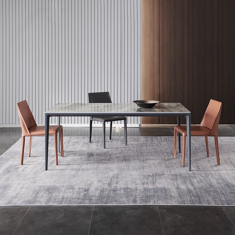 Contemporary Sintered Stone Dining Table Set 1/4/5/7 Pieces Dining Set for Home Clearhalo 'Dining Room Sets' 'Dining Tables & Seating' 'dining_room_set' 'furn' 'furn_dining_room_set' 'Furniture' 'furniture_dining_room_set' 'Kitchen & Dining Furniture' 1200x1200_f48b9904-1d5e-4b5b-ac61-a75564b6aef5