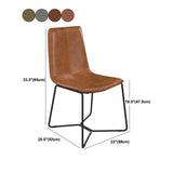 Leather Dining Chair High Back Fabric Dining Chair in Matte Finish