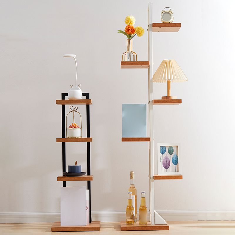 Contemporary Standard Bookshelf Open Back Engineered Wood Bookcase Clearhalo 'Bookcases' 'furn' 'furn_bookcases' 'Furniture' 'Office Furniture' 1200x1200_f48d43da-f6bc-4c17-81a0-38a970dea48e