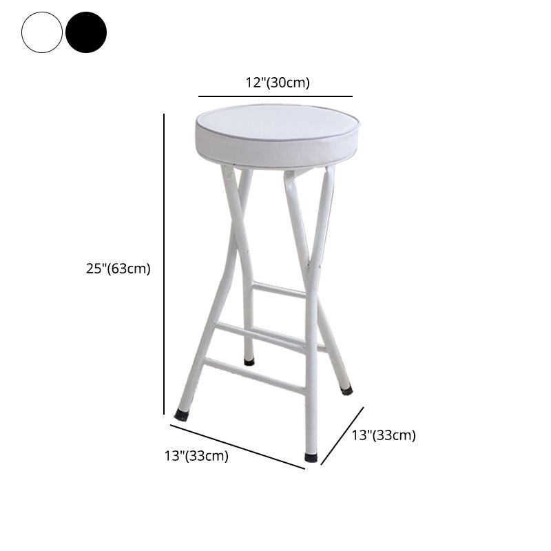 Modern Armless Foldable Counter Stool Steel Cashier Bar Stool with Pedal Clearhalo 'Bar Furniture' 'Bar Stools' 'bar_stools' 'furn' 'furn_bar_stools' 'furniture_bar_stools' 'Kitchen & Dining Furniture' 'kitchen&dining_furn' 'kitchen' 'kitchen_furn' Furniture' 1200x1200_f48d4c96-3213-4536-bfdd-db7ea64eac67