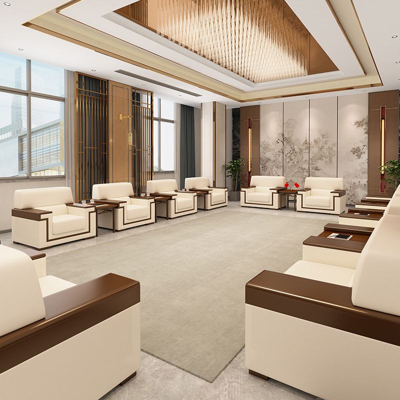 Contemporary Tight Back Standard Sofa 35.43"High Square Arm Sofa, Beige Clearhalo 'furn' 'furn_sofas' 'Furniture' 'furniture_sofas' 'kitchen' 'kitchen_sofas' 'Living Room Furniture' 'Sofa' 'sofas' 1200x1200_f48d5c04-9a4e-40e1-91d4-da924f23b29b