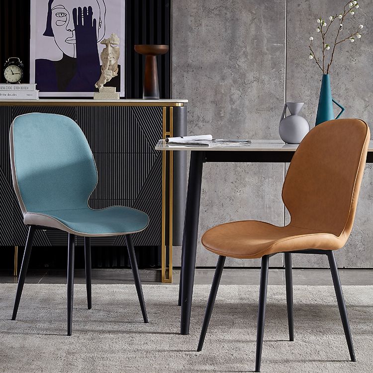 Minimalist Style Leather Dining Chairs Wingback Parsons Chairs for Kitchen Clearhalo ' kitchen&dining_furn' 'Dining Chairs' 'Dining Tables & Seating' 'dining_chair' 'furn' 'furn_dining_chair' 'Furniture' 'furniture_dining_chair' 'Kitchen & Dining Furniture' 'kitchen' 1200x1200_f48e4da5-dac3-4fee-8eb1-cae9d193c415