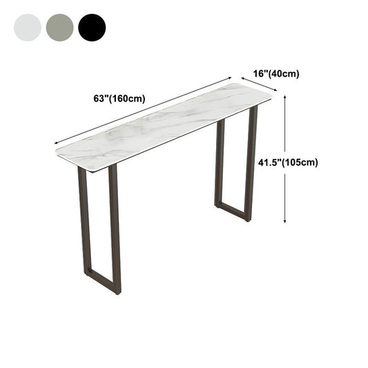 Sled Rectangle Stone Bar Stool Table Modern Indoor Fixed Table Patio Bar Table Clearhalo 'Bar Furniture' 'Bar Tables' 'bar_tables' 'furn' 'furn_bar_tables' 'Furniture' 'furniture_bar_tables' 'Kitchen & Dining Furniture' 'kitchen&dining_furn' 'kitchen' 1200x1200_f48f5b5a-45ff-4d86-831d-1d30f07ff1c0
